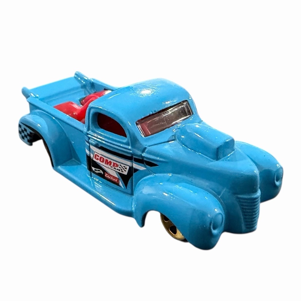 Hot Wheels '40 Ford Pickup, Blue, 2010 HW Hot Rods, Gold 5SP Wheels